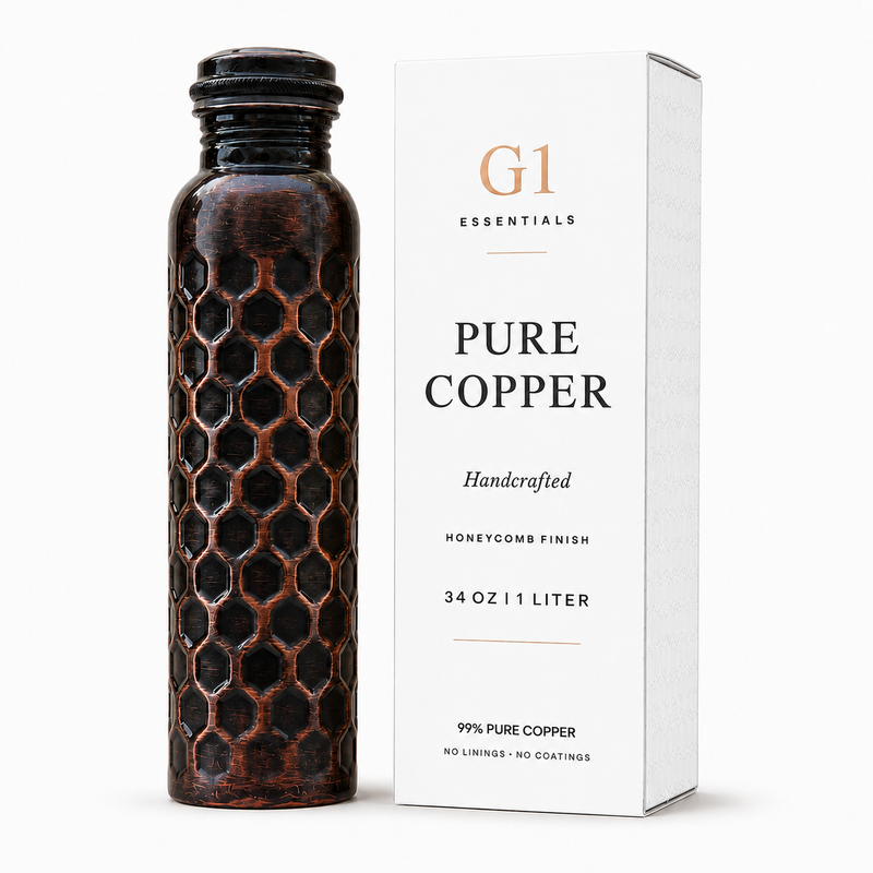 Honeycomb Textured Copper Bottle