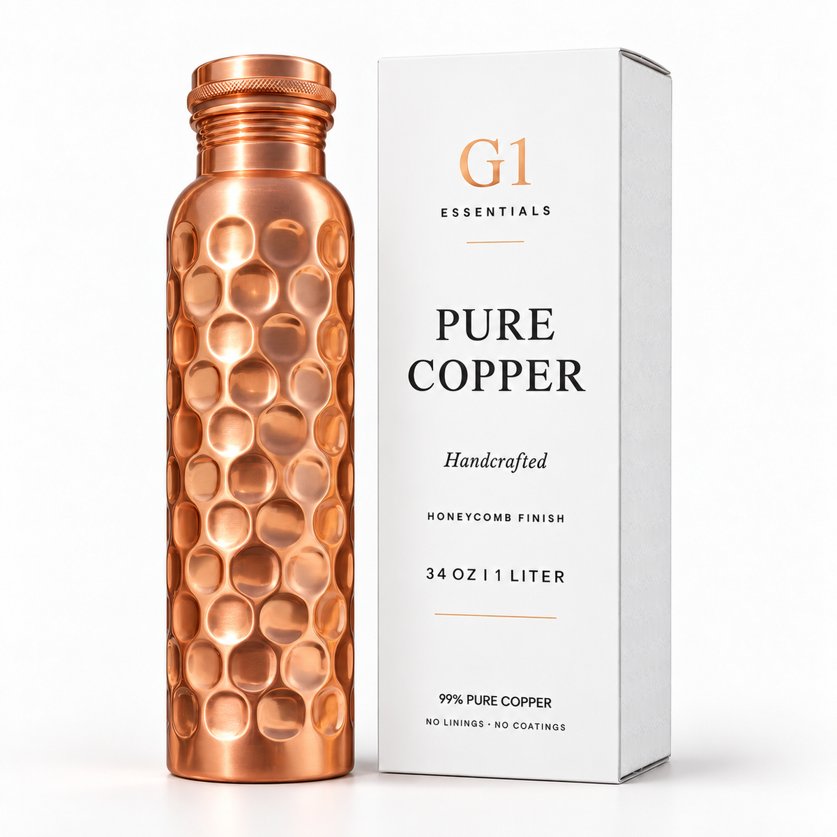 Honeycomb Finish Copper Bottle