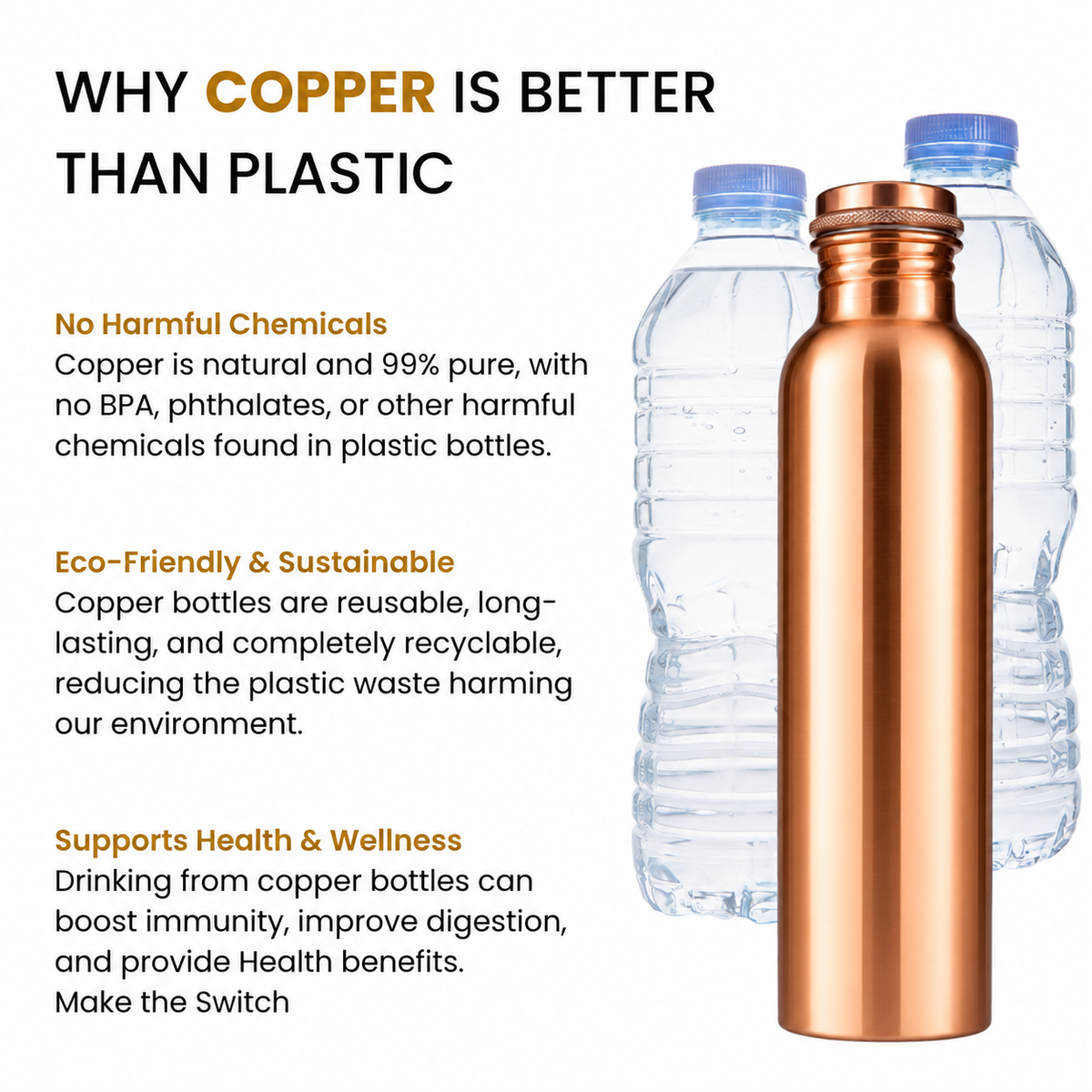 Smooth Finish Copper Bottle